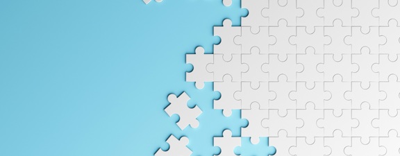 White Blue Jigsaw