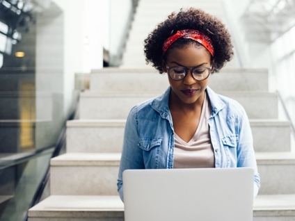 Woman with laptop